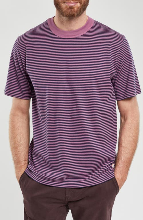 Shop Armor-lux Armor Lux Heritage Stripe T-shirt In Purple/marine Deep