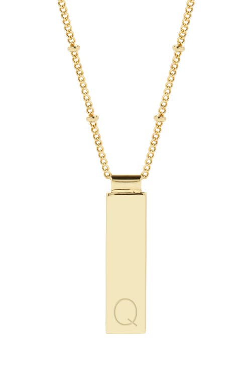 Maisie Initial Pendant Necklace in Gold Q