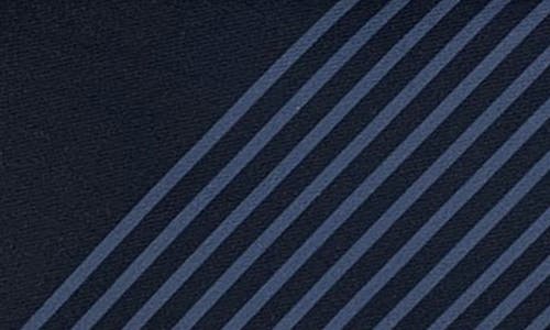 Shop Brooklyn Brigade Variegated Stripe Cotton Tie In Navy/blue