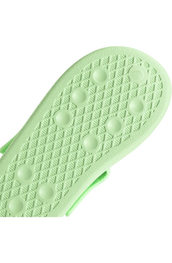 Shop Adidas Originals Adifoam Adilette Slide Sandal In Green Spark