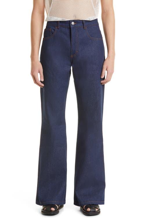 AMI PARIS Flare Leg Jeans in Indigo/402 Denim