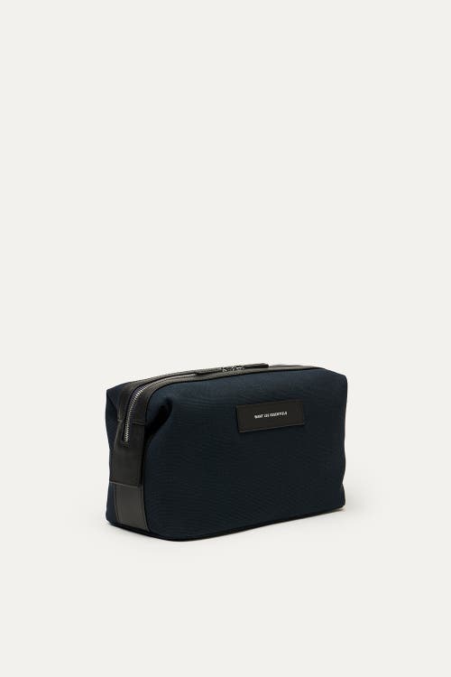 Want Les Essentiels De La Vie Want Les Essentiels Kenyatta Organic Cotton Canvas Toiletry Bag In Navy