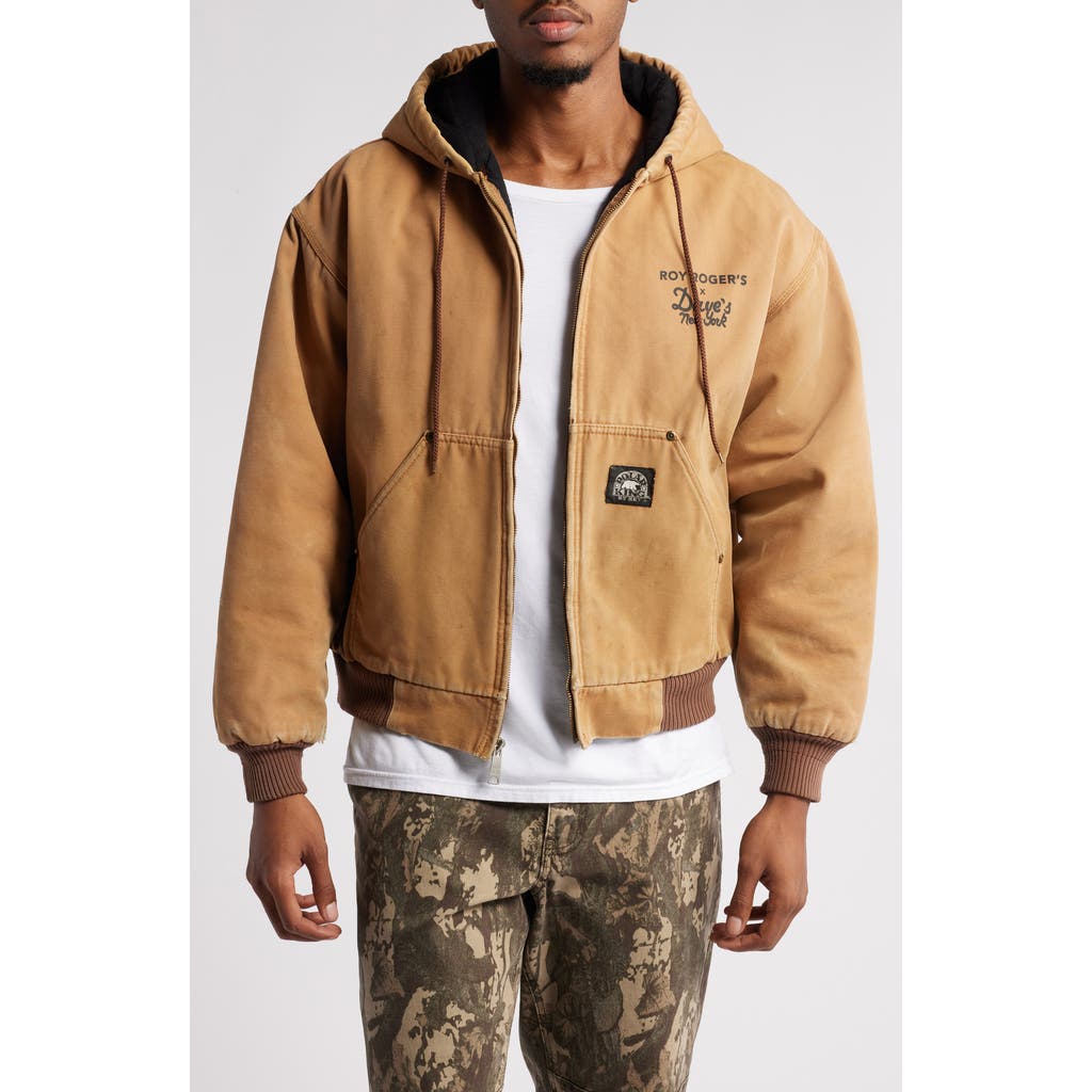 ROY ROGER'S X DAVE'S NEW YORK ROY ROGERS X DAVE'S NEW YORK HOODED LOGO GRAPHIC ZIP JACKET