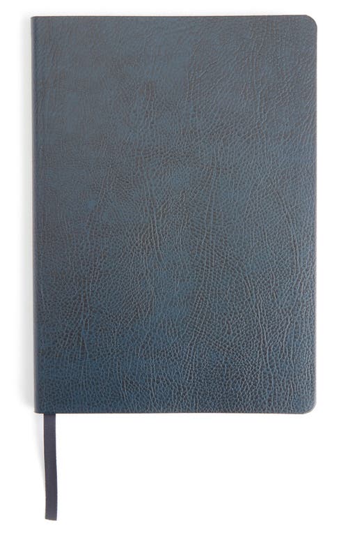 ROYCE New York Contemporary Leather Journal in Navy Blue at Nordstrom