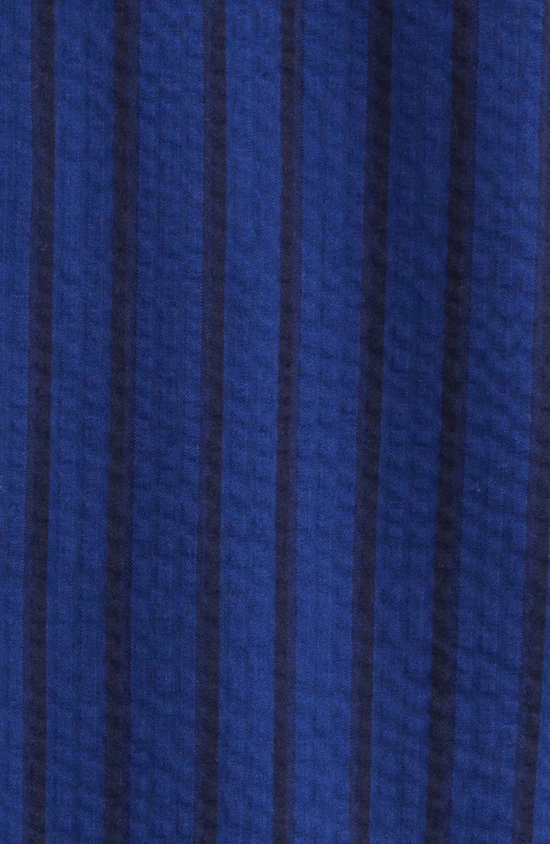 Les Deux Osmund Stripe Cotton Seersucker Camp Shirt, Alternate, color,