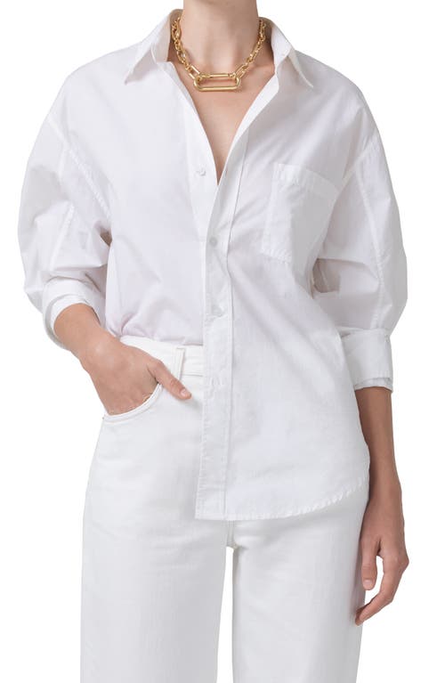 Citizens of Humanity Kayla Oversize Poplin Button-Up Shirt at Nordstrom,