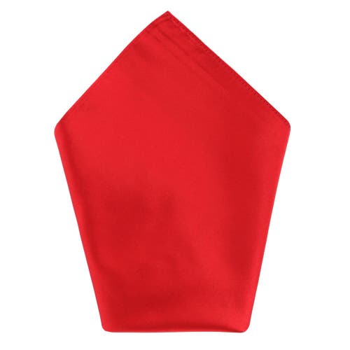 Trafalgar Sutton Solid Color Silk Bowtie And Pocket Square Combo In Red