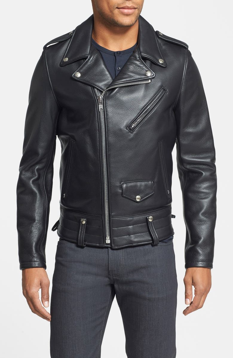 Schott NYC 'Chips' Slim Fit Moto Leather Jacket | Nordstrom