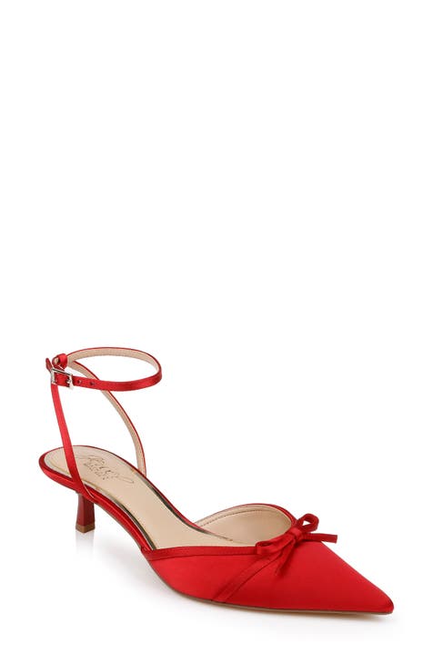 Low heel red shoes hotsell