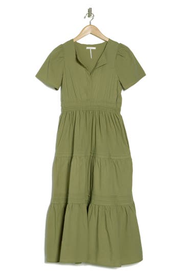 Stitchdrop Tempe Cotton Maxi Dress In Green