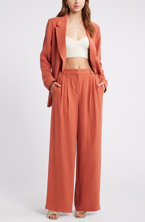 OPEN EDIT OPEN EDIT HIGH WAIST WIDE LEG TROUSERS 