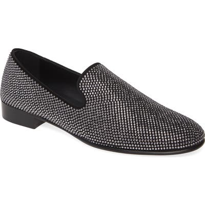 Giuseppe Zanotti Crystal Venetian Loafer, Black