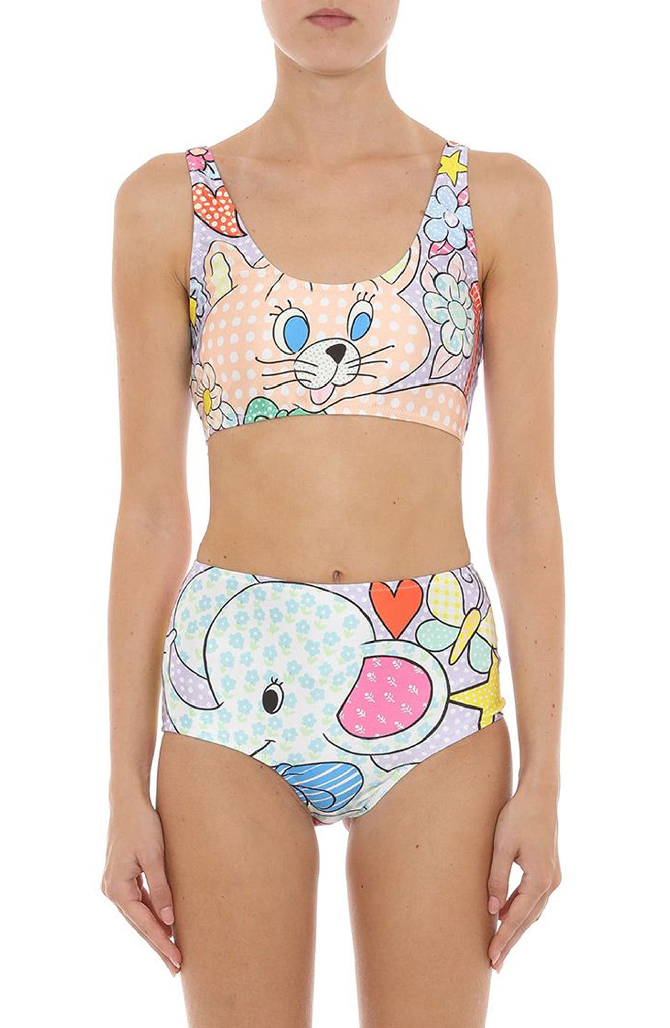 moschino bathing suit two piece