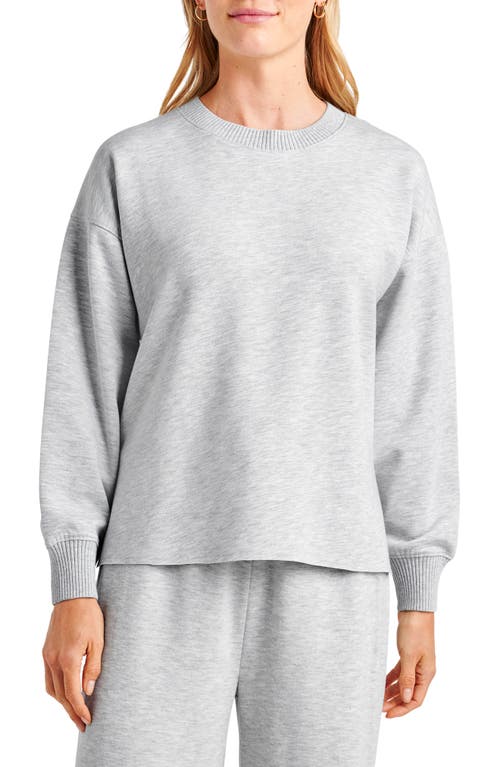 Shop Splendid Winslow Crewneck Pullover In Ice Heather Grey