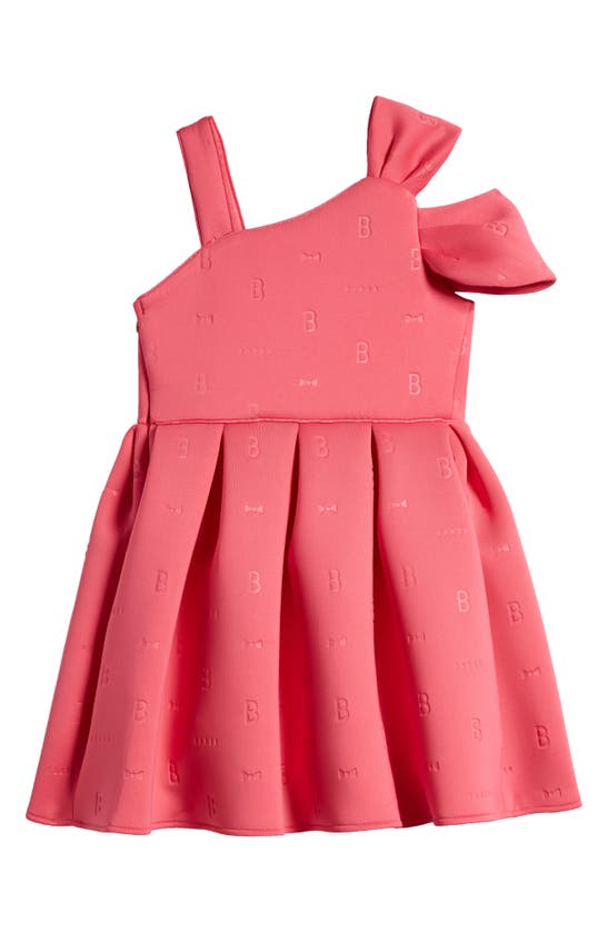 Shop Baker By Ted Baker Kids' Shoulder Bow Scuba Crepe Dress In Pink