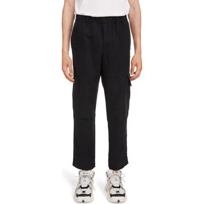 Kenzo Crop Cargo Pants, Black