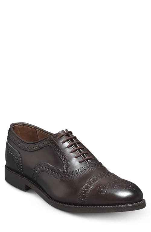 Shop Allen Edmonds Strand Cap Toe Oxford In Espresso