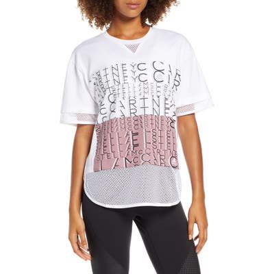 Adidas By Stella Mccartney Climalite Logo Tee, White