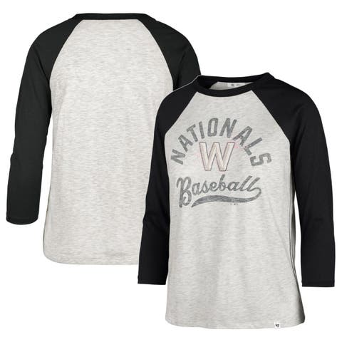 47 Women's Milwaukee Brewers Cream Retro Daze 3/4 Raglan Long Sleeve  T-Shirt