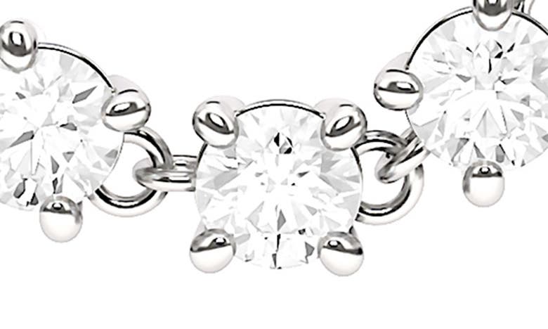 Hautecarat Lab-created Diamond Rope Chain Single Earring With Two Round Studs In 18k White Gold