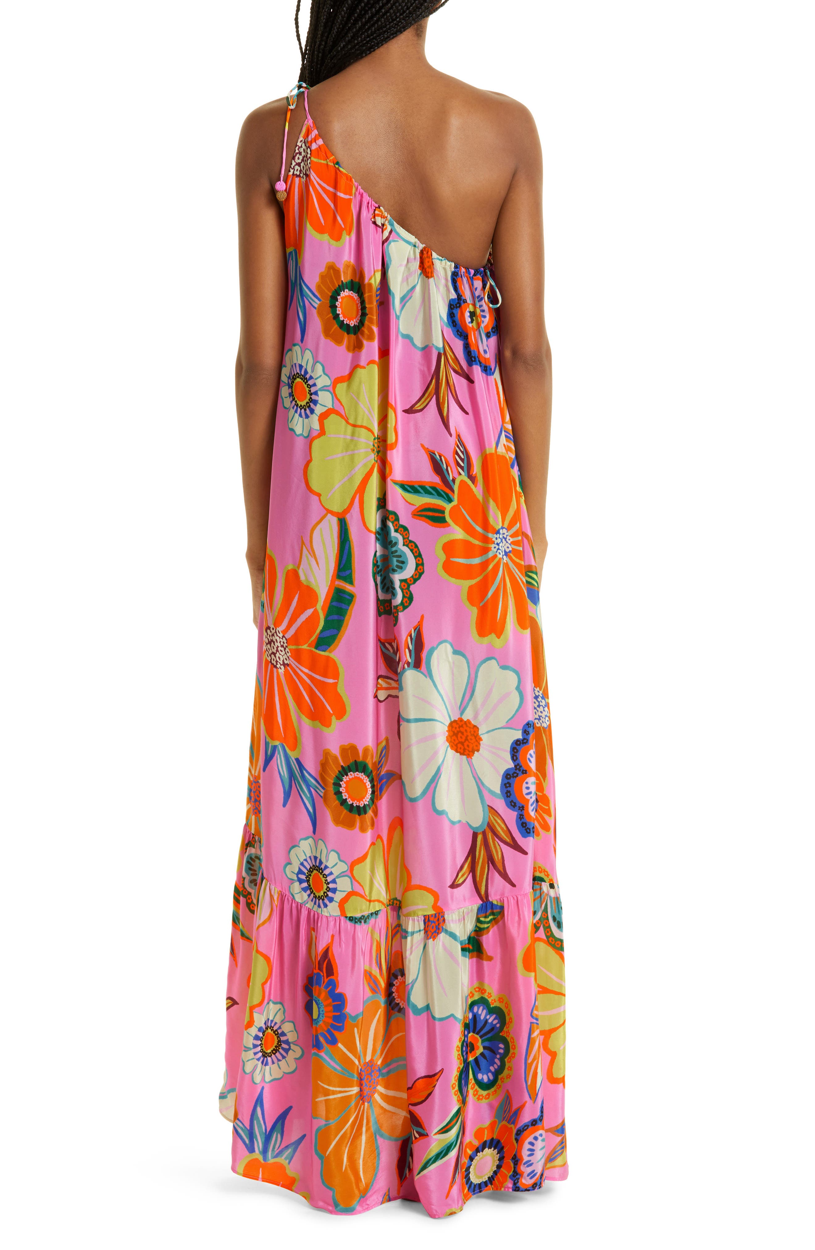 ファーム レディース ワンピース トップス Full Garden One-Shoulder Maxi Dress | fermejeanrobertaudet.ca