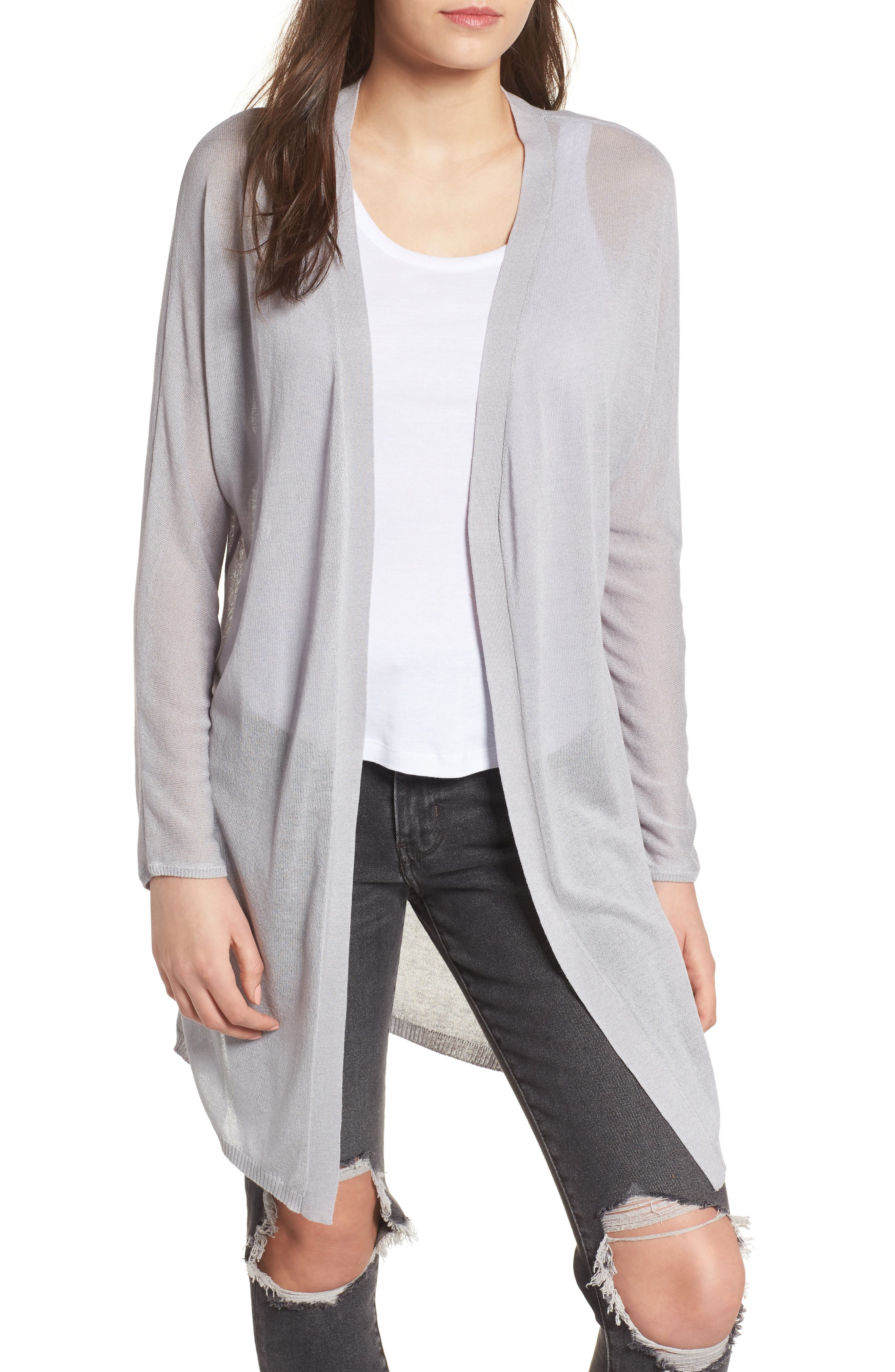 longline sheer cardigan