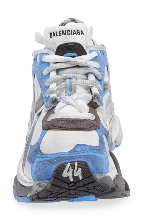 Shop Balenciaga Runner Sneaker In Blue/white/grey