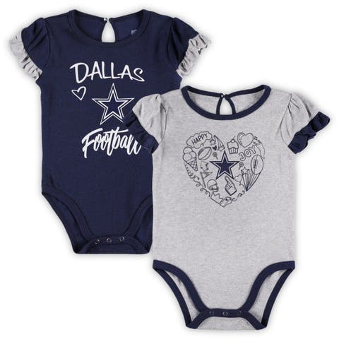 Newborn & Infant Navy/Gray Dallas Cowboys Two-Pack Too Much Love Bodysuit Set