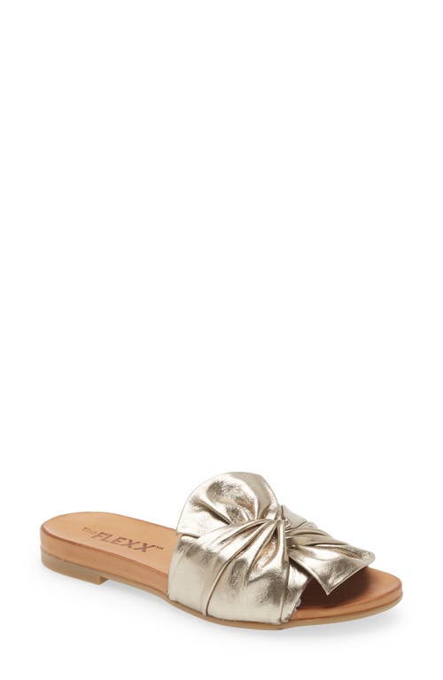 Knotty Slide Sandal in Canna Metallic