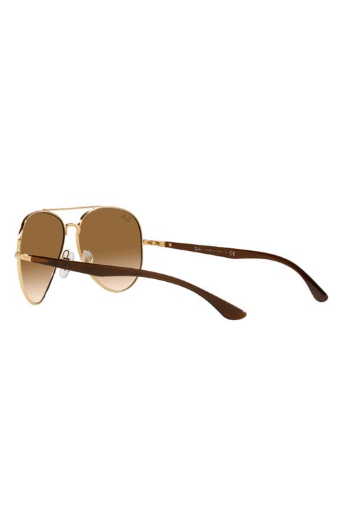 Shop Ray Ban Ray-ban 58mm Aviator Sunglasses In Arista/pink Gradient Brown