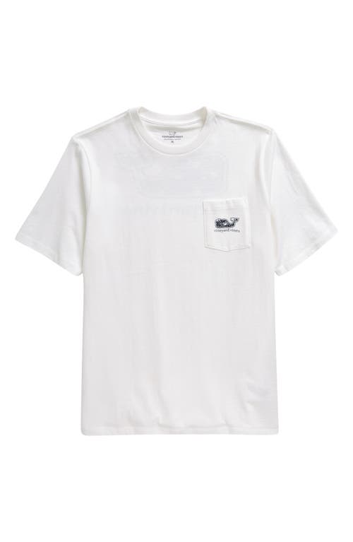 vineyard vines Kids' Stamp Crab T-Shirt White Cap at