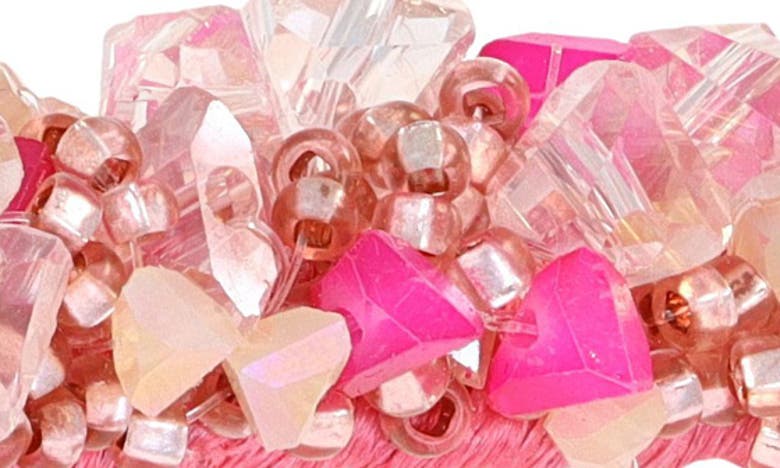 L Erickson Mini Jana Crystal Pinch Clip In Fuchsia