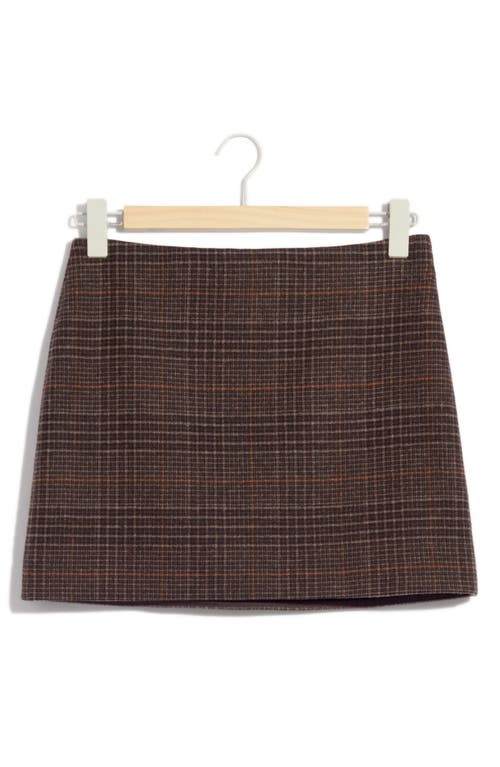 & Other Stories Cotton Miniskirt In Brown Dark