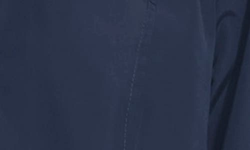 Cole Haan Travel Packable Hooded Rain Jacket In Indigo