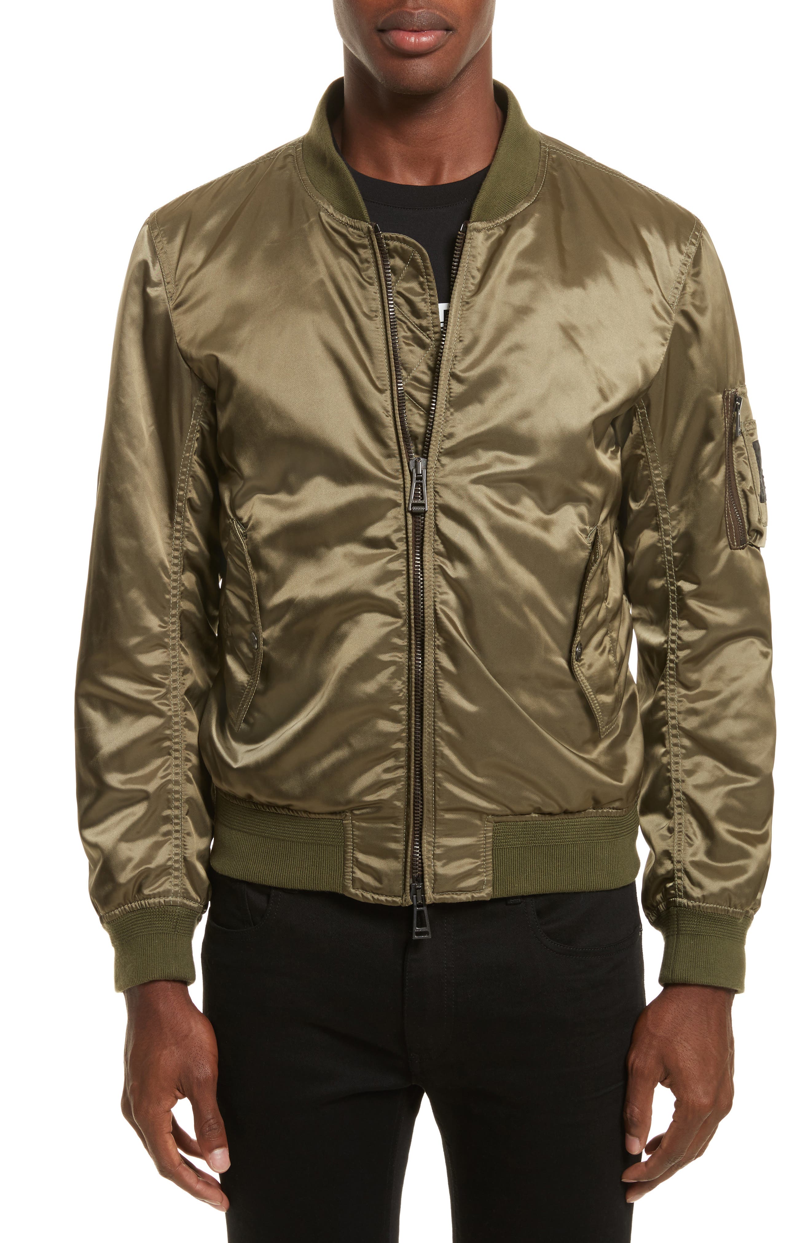 belstaff green bomber jacket