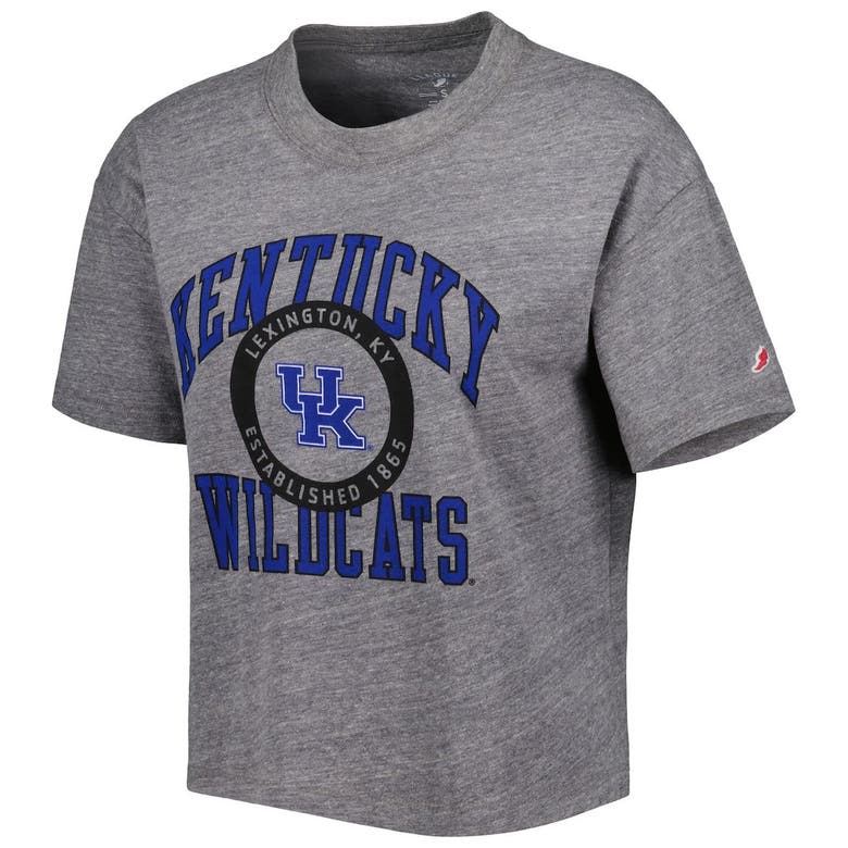 League Collegiate Wear Heather Gray Kentucky Wildcats Intramural Midi Seal Tri-blend T-shirt