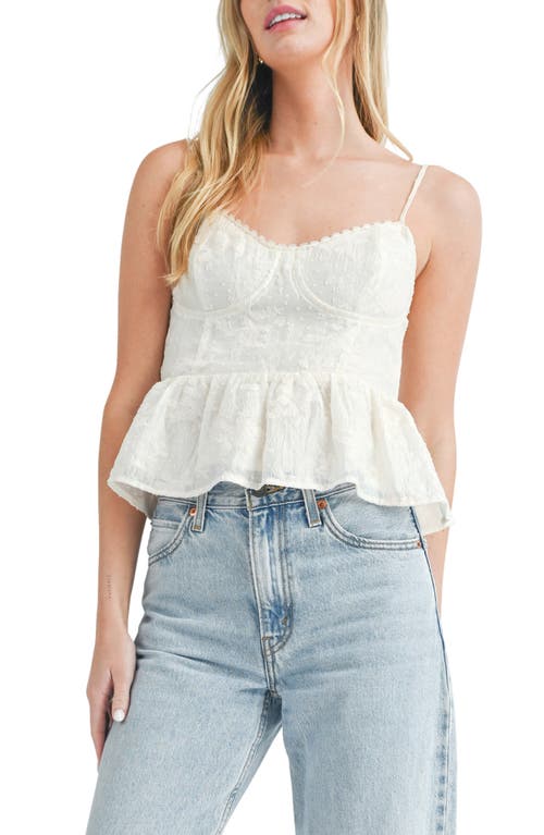 All Favor Embroidered Bustier Camisole Cream at Nordstrom,