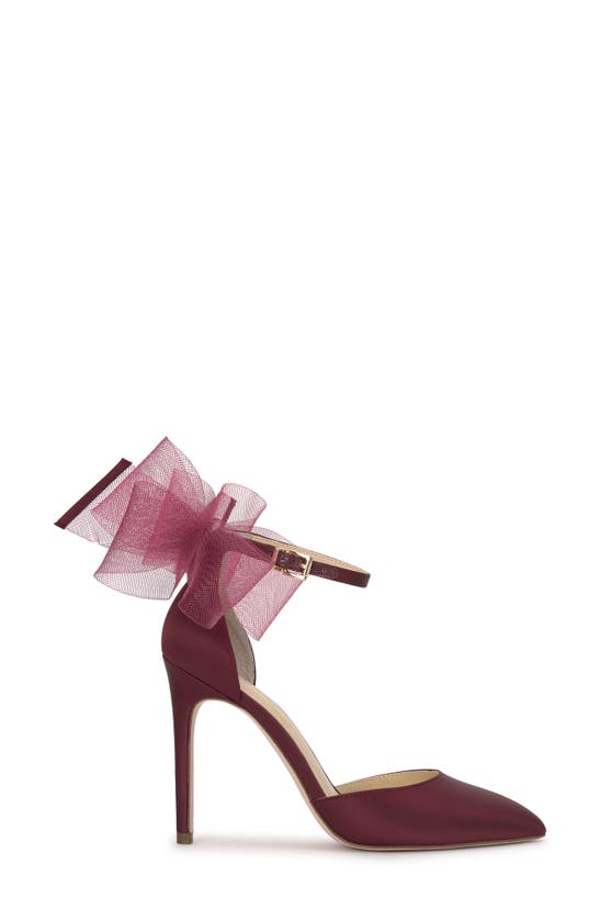 Jessica Simpson Phindies Ankle Strap Pointed Toe Pump In Berrilicious