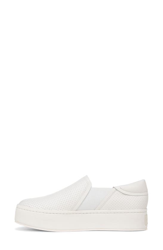Shop Vince Warren Perforated Platform Sneaker In White