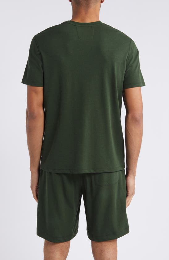 Shop Daniel Buchler Crewneck Pajama T-shirt In Olive