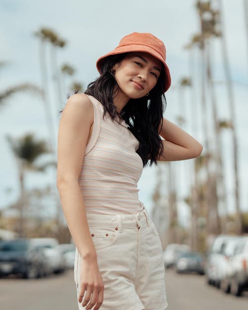 Hemlock Marina Bucket Hat In Red Clay