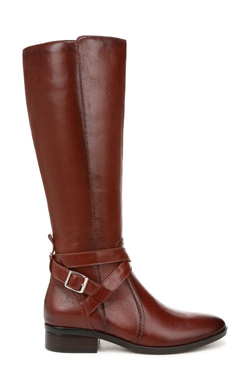 Naturalizer Women's Rena 2 Extra Wide Calf Knee High Block Heel Riding Boots In Deep Saddle Brown