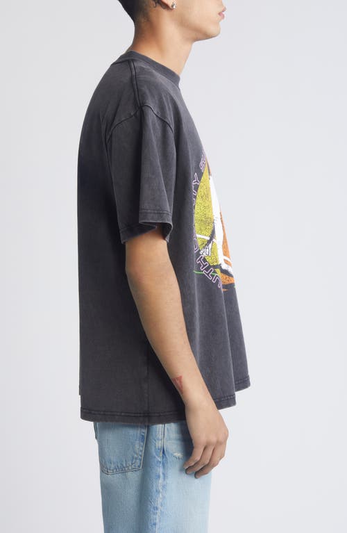 Shop Id Supply Co Summer Open Graphic T-shirt In Washed Black