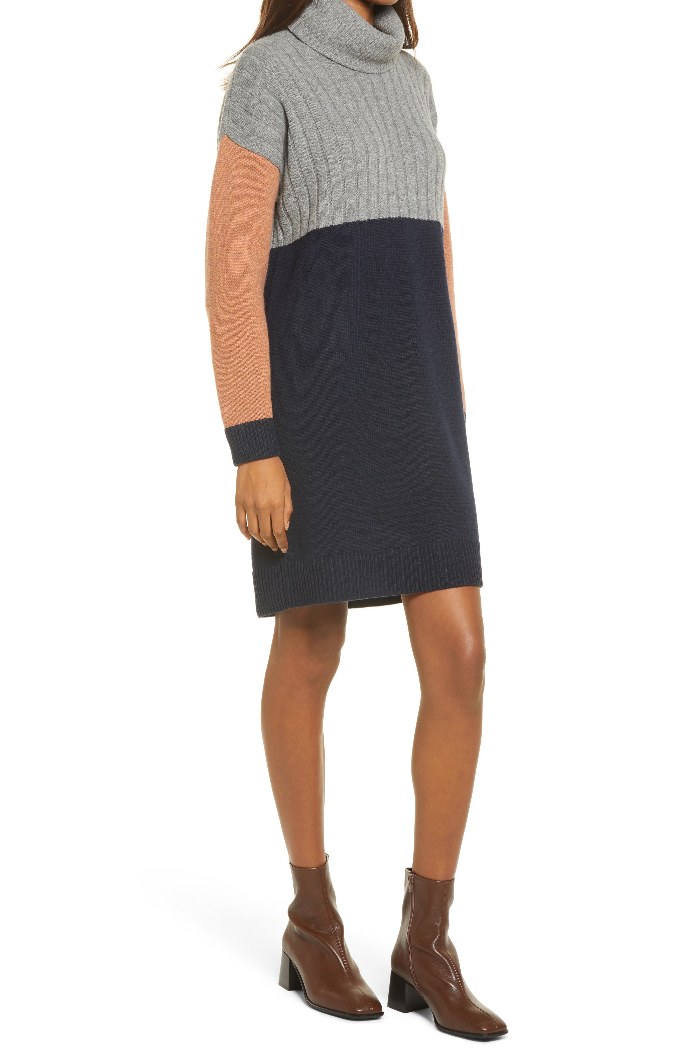 madewell colorblock sweater dress