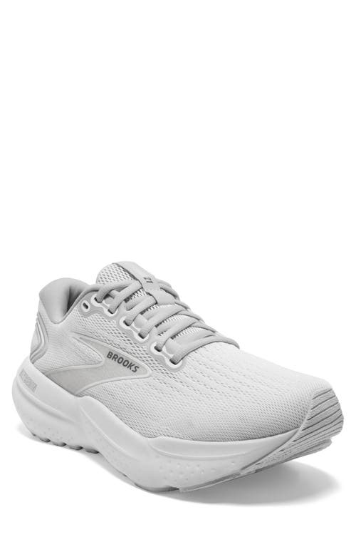 Shop Brooks Glycerin 21 Running Shoe In White/white/grey