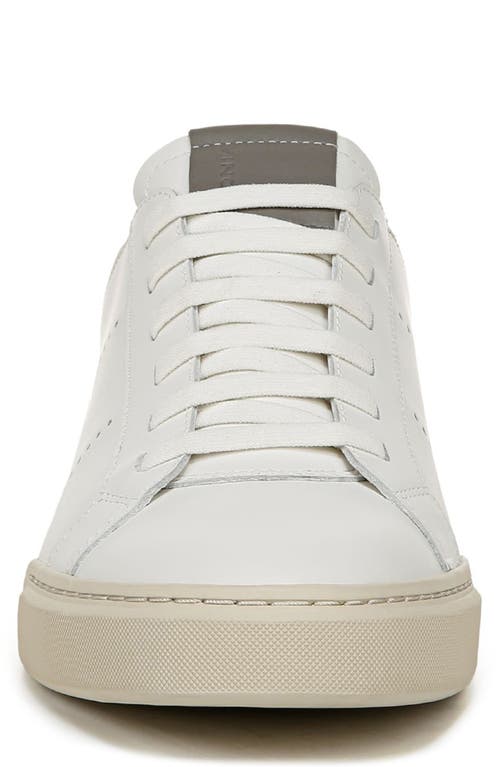 Vince Mercer Leather Oxford Sneakers In White