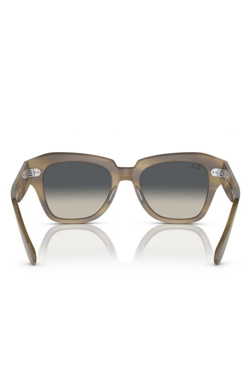 Ray Ban Ray-ban State Street 49mm Gradient Square Sunglasses In Striped Grey