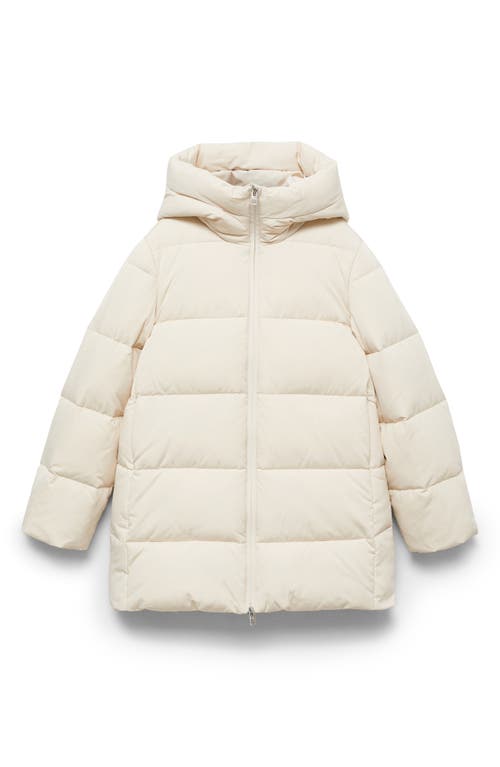 MANGO MANGO HOODED WATER REPELLENT PUFFER JACKET