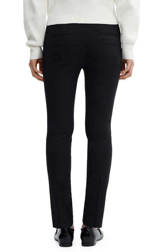 Mango Crop Skinny Pants In Dark Navy