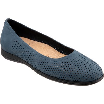 Trotters Darcey Skimmer Flat- Blue